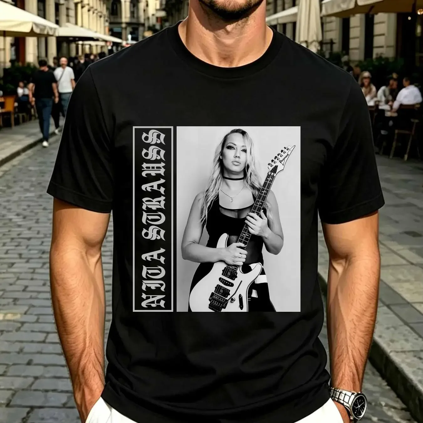 washed T Shirt Vintage Aesthetic Nita Strauss 80s TE53540939 long or short sleeves vintage Washed fashion Breathable graphic