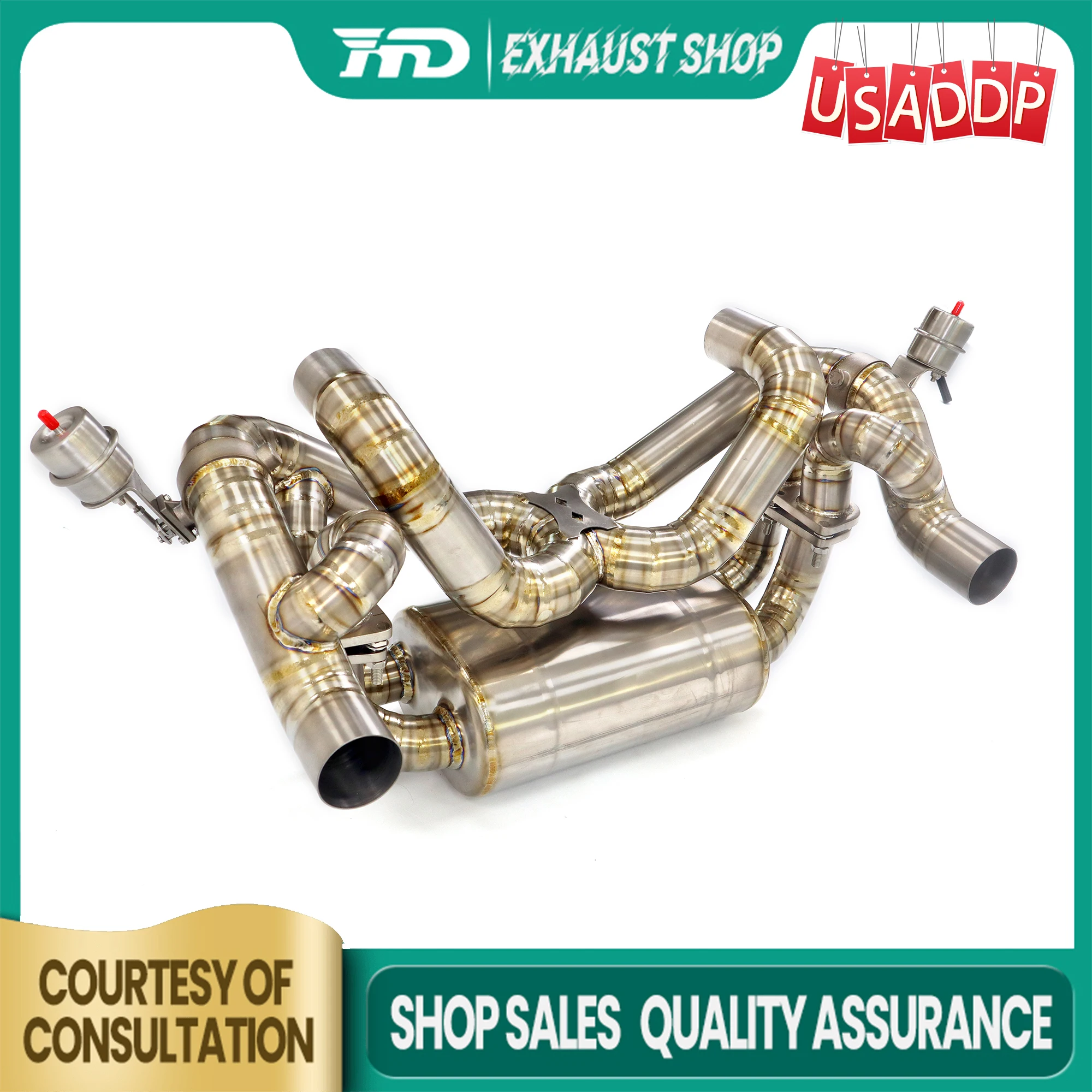 

Ti Catback for Ferrari F430 Scuderia 4.3L Vacuum valve Long service life Muffler Exhaust system Today's Specials for car
