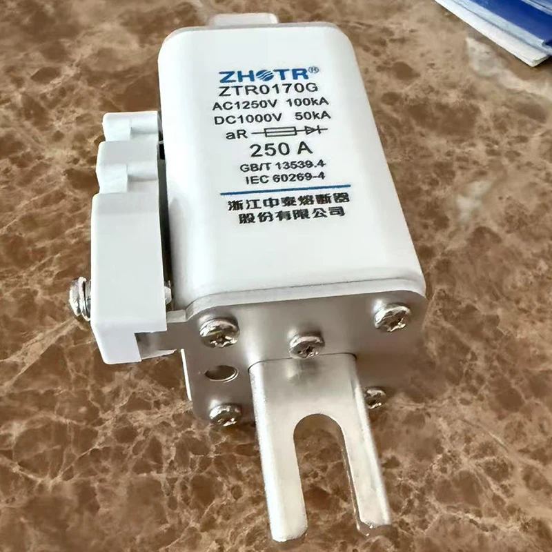 Fuse ZTR0170G AC1250V 100kA DC1000V 50kA with KG-1 auxiliary switch electric vehicle,charging pile,circuit short circuit protect