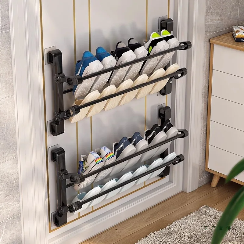 AOLIVIYA Door Entrance Shoe Rack Hallway Cabinet Foldable Wall Mount Slipper Stand