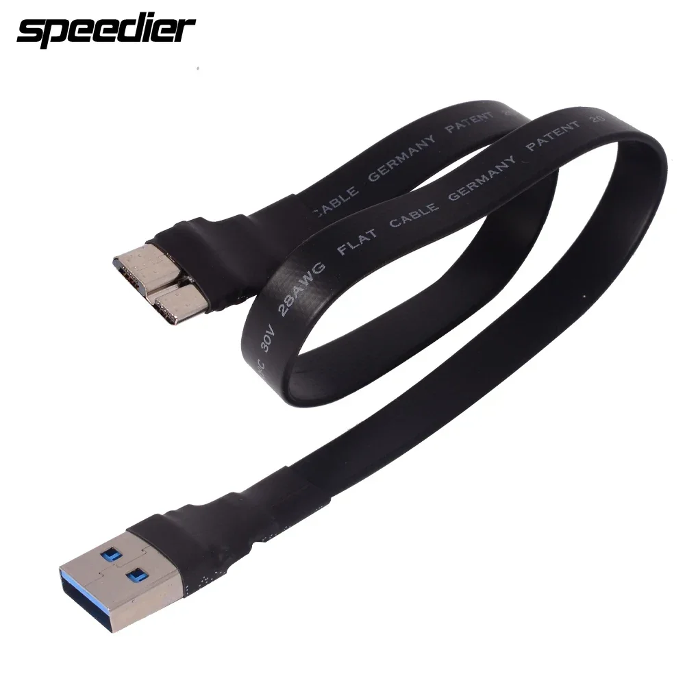 ADT USB 3.0 Type-A to Micro-B Double Angled 13Pin Adapter Fast Transfer Extension Cable Built-in for USB Hard Drive Enclosure