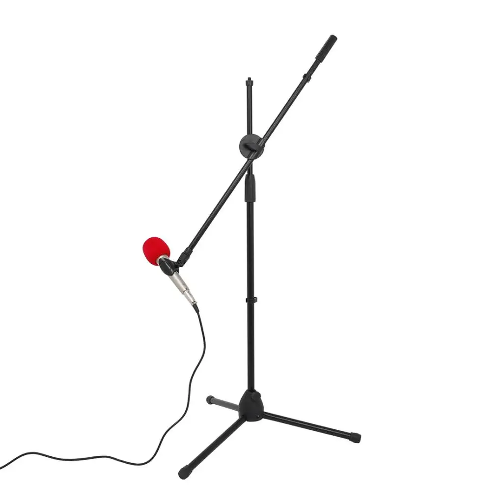 Foldable Adjustable Desktop Tripod Microphone Stand Clip Holder Bracket for Meeting Lectures Podcasts