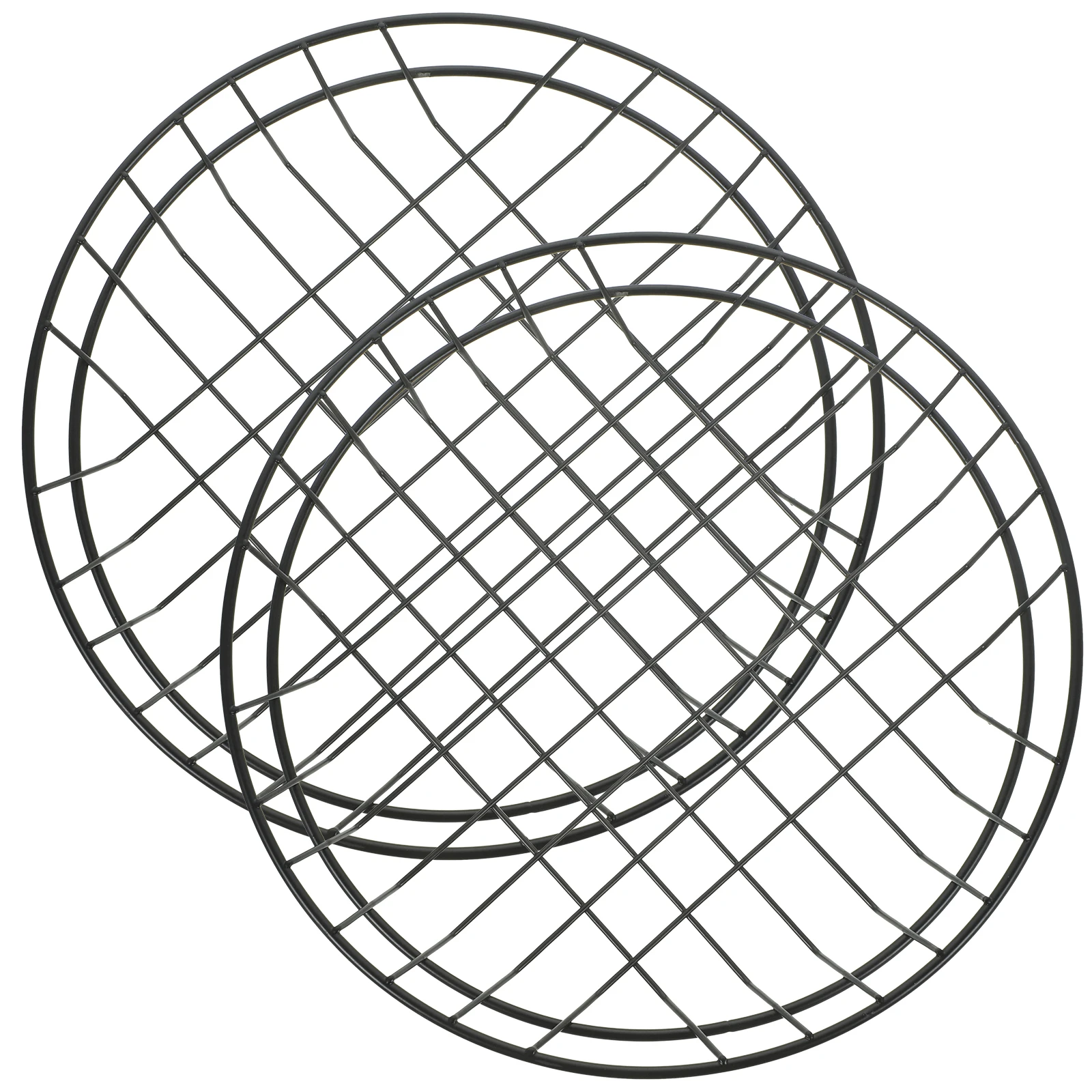 

2Pcs Iron Fruit Basket Hollow Design Storage Holder for Snacks Desserts Bread Food Container Kitchen Household Snack Organizer