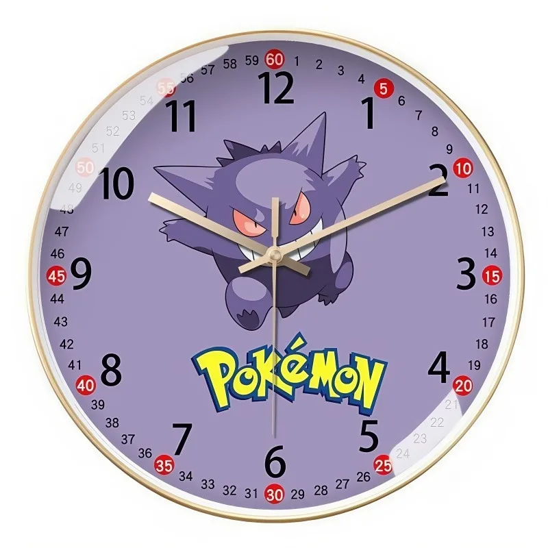 Pokemon Series Clocks Cartoon Good-looking Living Room Bedroom Wall Clock Children Silent Radio Controlled Clock Wholesale