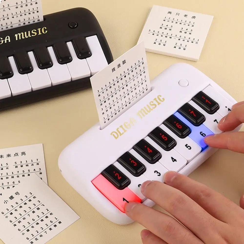 Keyboard elektrik Mini pendidikan dini, lampu mainan Piano elektronik multifungsi belajar musik dengan instrumen skor musik