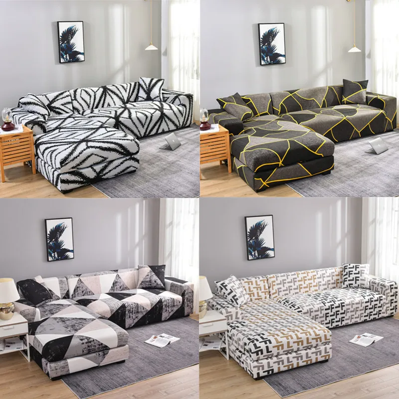 Elastic Sofa Cover for Living Room 1/2/3/4 Seater Sofa Cover L-Shaped Corner Sofa Cover Stretch Cover for Sofa Couch Armchair