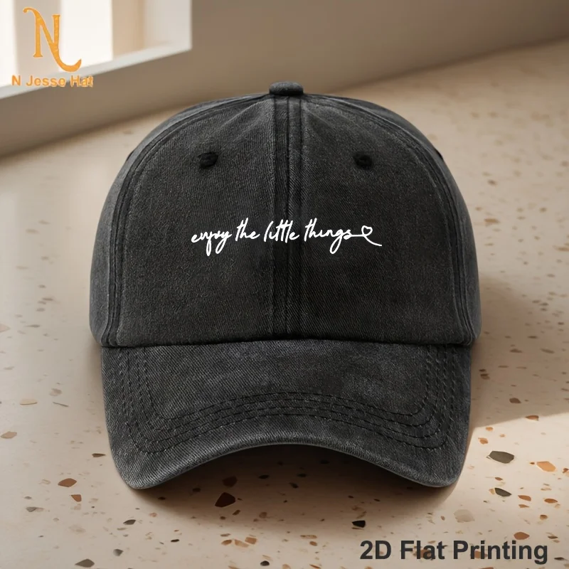 Breathable and Stylish Baseball Cap with Fun Printed Text 