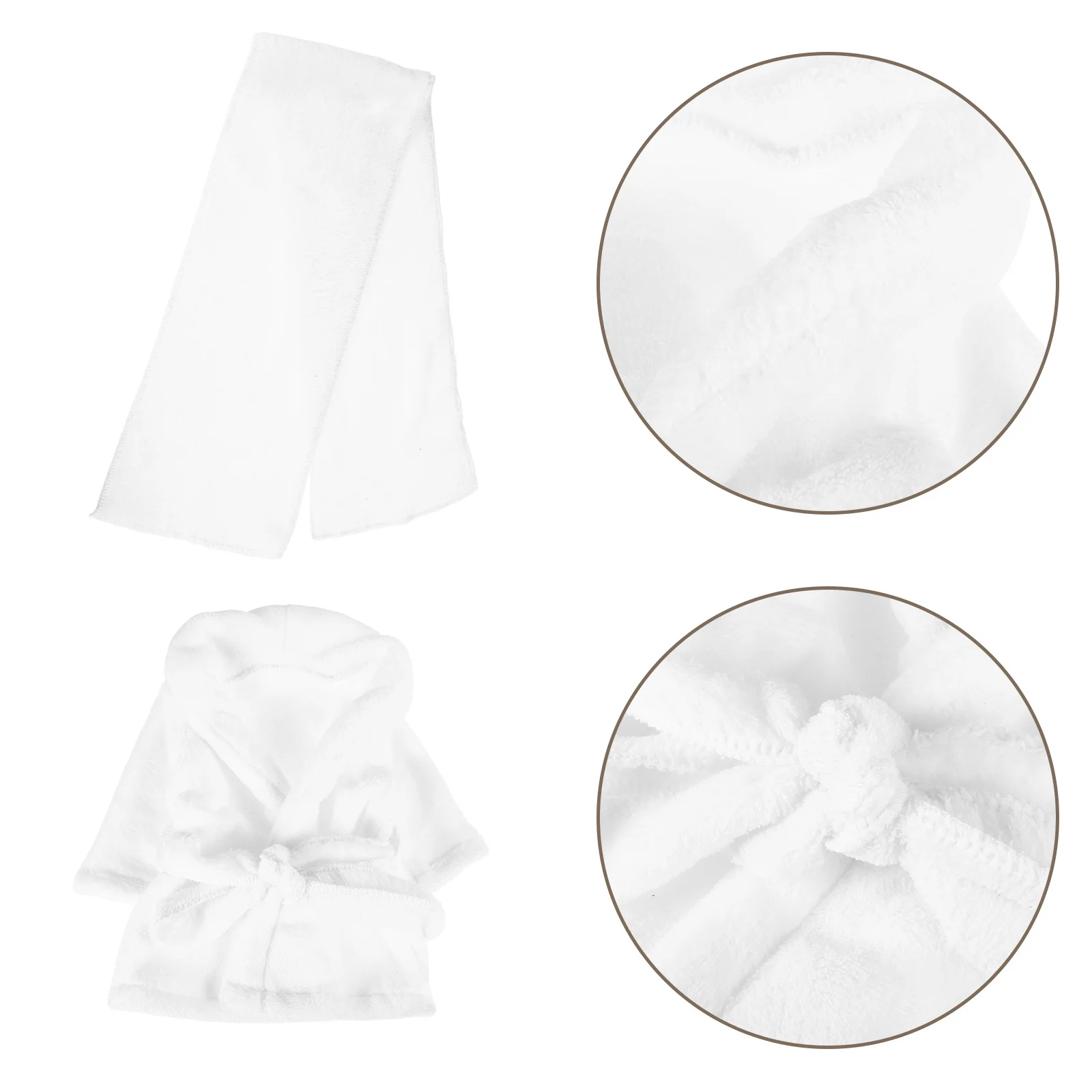 

Newborn Baby Bathrobe Coral Fleece Soft Warm Infant Sleepwear Photography Outfit Toddler Baby Girl Photoshoot Props 0-2 Months