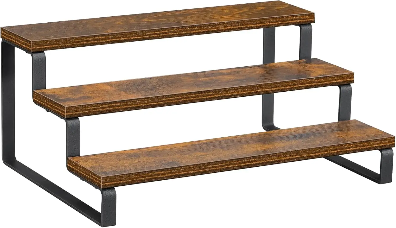 

3-Tier Spice Rack, 13.8 Inch Wood Step Shelf Countertop Storage Holder for Kitchen Pantry Cabinet