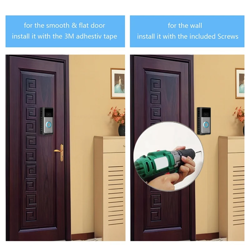 Proti krádeži doorbell namontovat pro prsten video doorbell 1/2/3/3 plus/4/2020 release/2023 doorbell namontovat držák stříbro