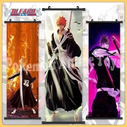 Print HD Scrolls Bleach Canvas Kurosaki Ichigo Picture Wall Artwork Kuchiki Rukia Painting Anime Hanging Poster Home Decoration