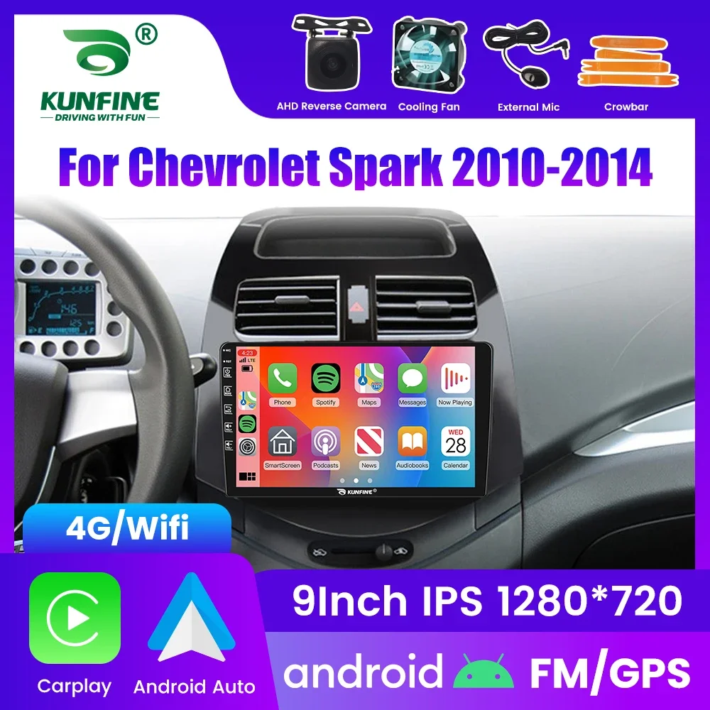 2Din Android Car Radio For Chevrolet Spark 2010-2014 Multimedia Video Player GPS Navigation Stereo Audio Head Unit Carplay 4G