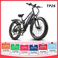 CMACEWHEEL TP26 Electric Bike 750W 48V 17Ah Adults 26 Inch Fat Tire E-Bike Hydraulic Brake E Mountain Bike, Dual Suspension