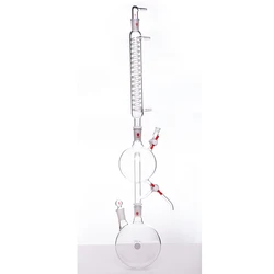 SYNTHWARE A complete set of solvent drying device, Condenser+Distillation head+Two necked flask, Borosilicate glass, ZH12