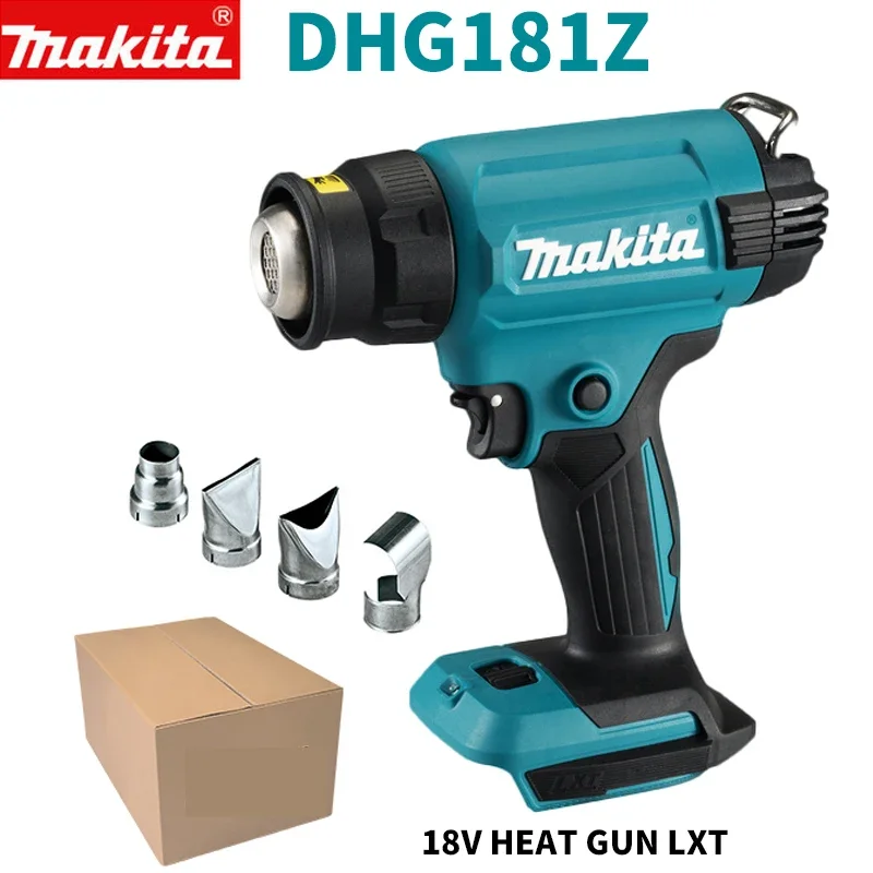 Makita DHG181Z 18V Cordless Heat Gun /Rechargeable Hot Air Gun 150-550ºC Shrink Film Baking Gun Clear Sticker, not Battery