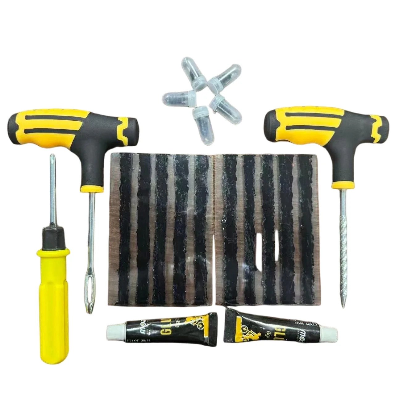 Universal Emergency Plug Flat Tire Repair Kit to Fix Punctures,Professional Heavy Duty Motorcycle Emergency Tool Car Accessories