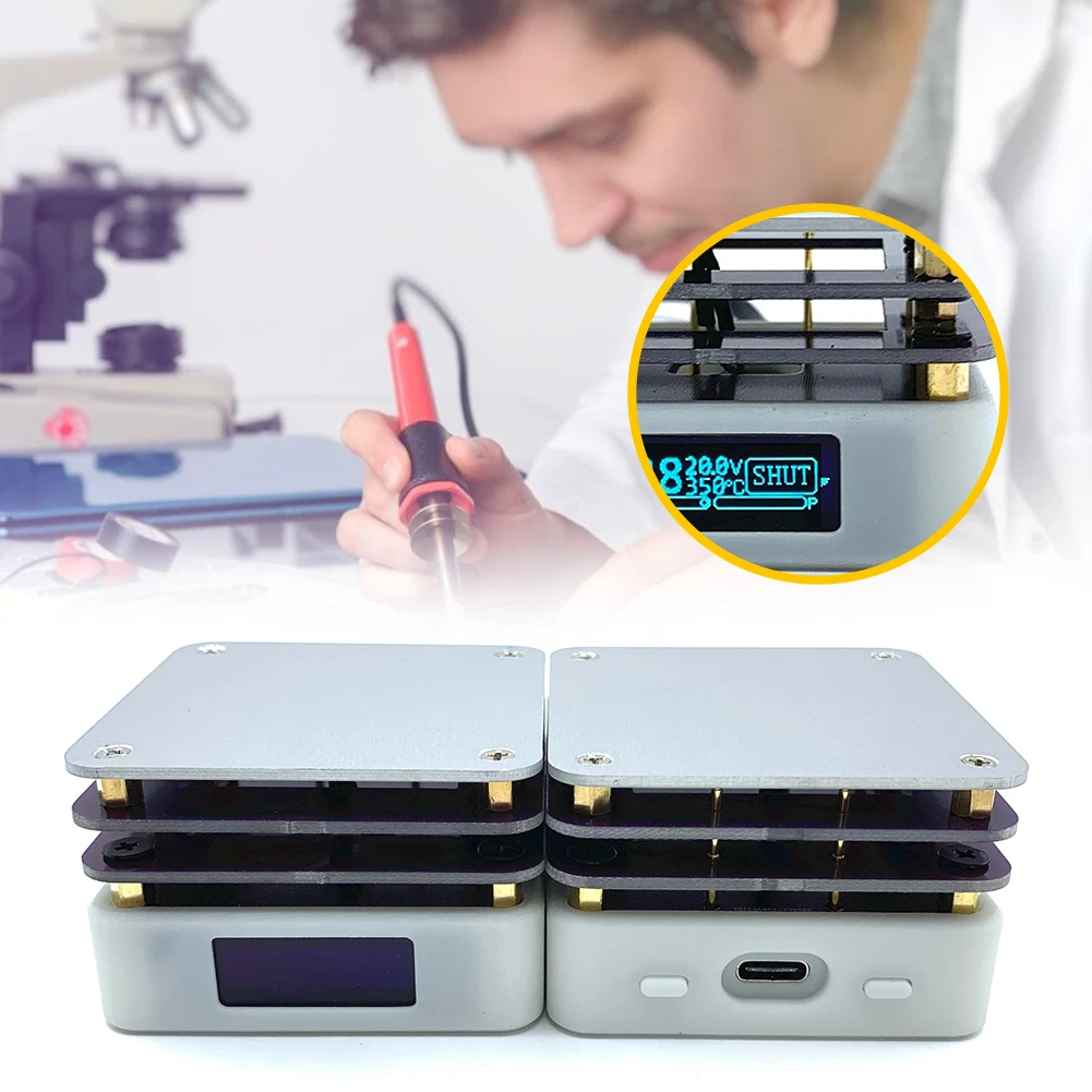 65W Circuit Board Preheater Constant Temperature PCB Board Preheating Platfor Rework Heater Lab Plate for Repair DIY Laboratory