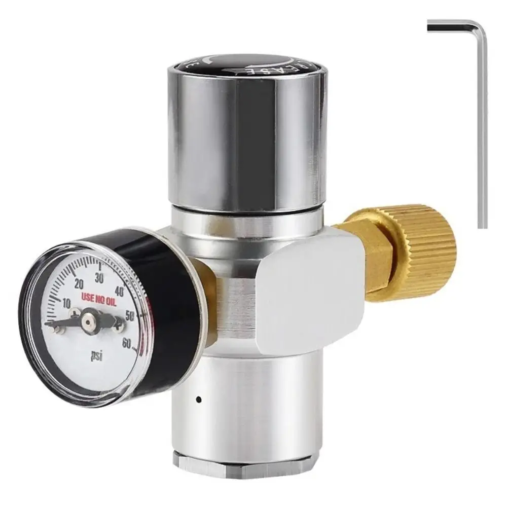 Mini Design Nitrogen Pressure Gauge 3/8UNF Thread Pressure Display Mini Pressure Gauge N2 Specific Gas Strap Gauge Gas System