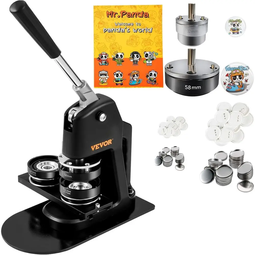 

utton Maker ine, Multiple Sizes 1.25+2.25 IncadPuncPrKit, Cildren DIY Gits Pin Maker, utton Mg Supplies wit500pcs utton Parts &