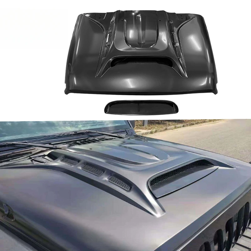 Monster Stylized Steel Engine Hood Bonnet 4x4 Offroad Auto Body Protector Accessories