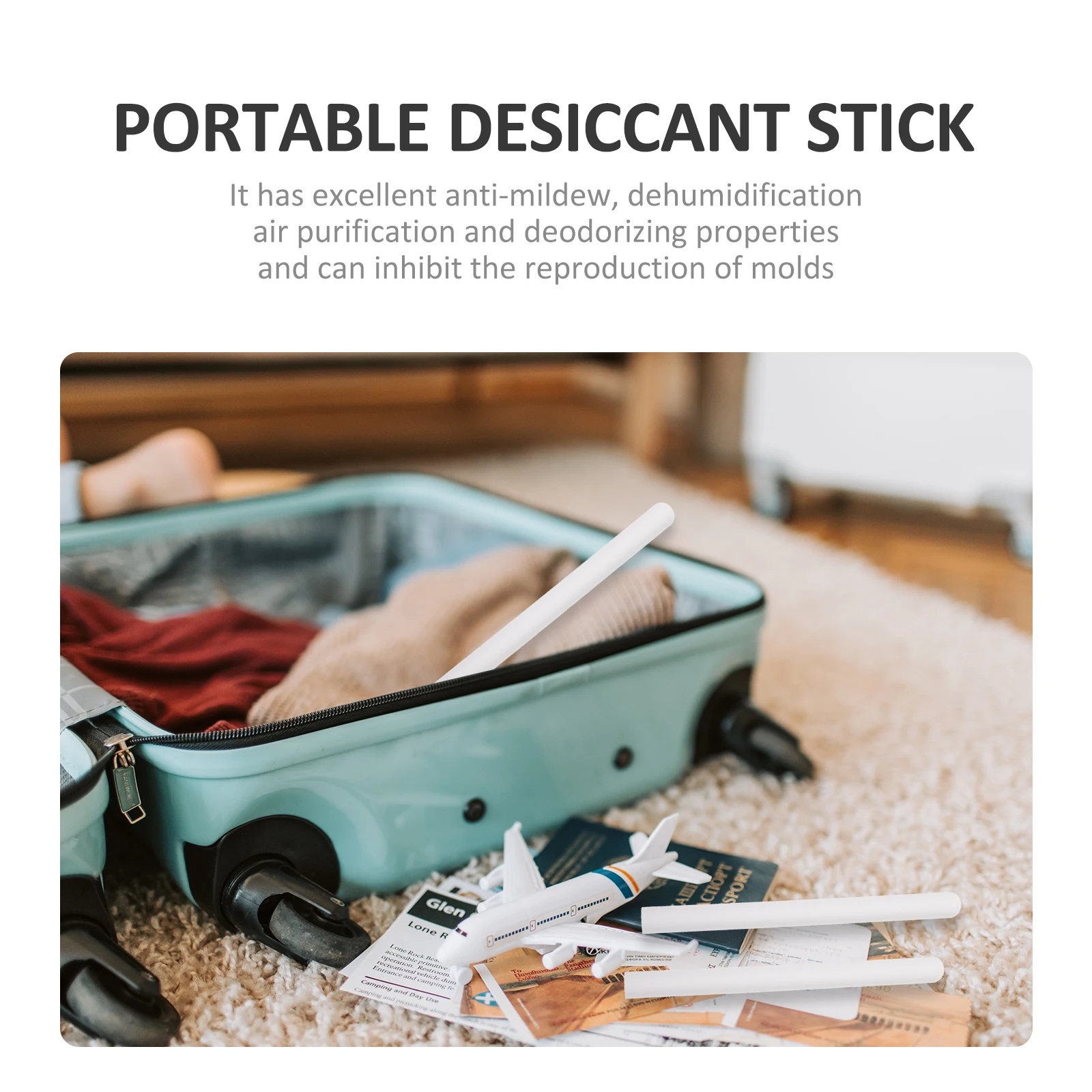 

3pcs Dehumidifying Stick Moisture Absorbing Rod for Home Cup Basin Container Use Steam Release for Humidity