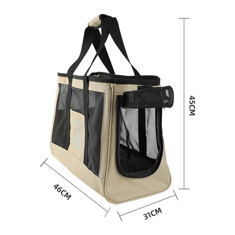 กระเป๋าใส่สัตว์เลี้ยงเหมาะสําหรับสุนัขและแมวตัวเล็ก มีหน้าต่างที่ระบายอากาศได้ดี และสามารถเปิดด้านข้างได้ สะดวกในการพกพา กระเป๋าสะพายข้าง และพกพาได้