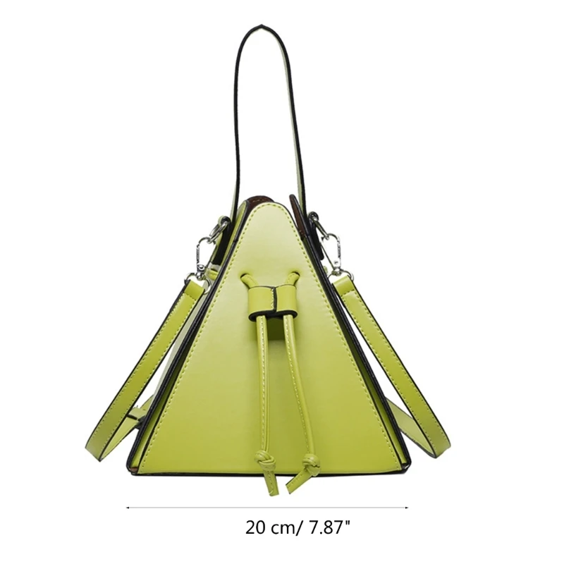 E74B Bolso triangular PU a bandoleras con bandolera, perfectos para salidas informales