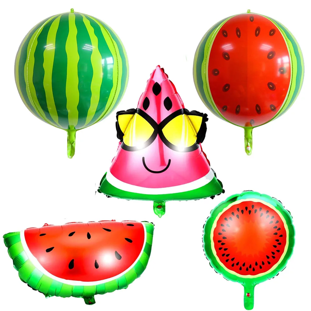 Watermelon Balloon Summer Holiday Hawaiian Fruit Party Decor Foil Ball Birthday Party Baby Shower Supplies Kids Favor Gifts