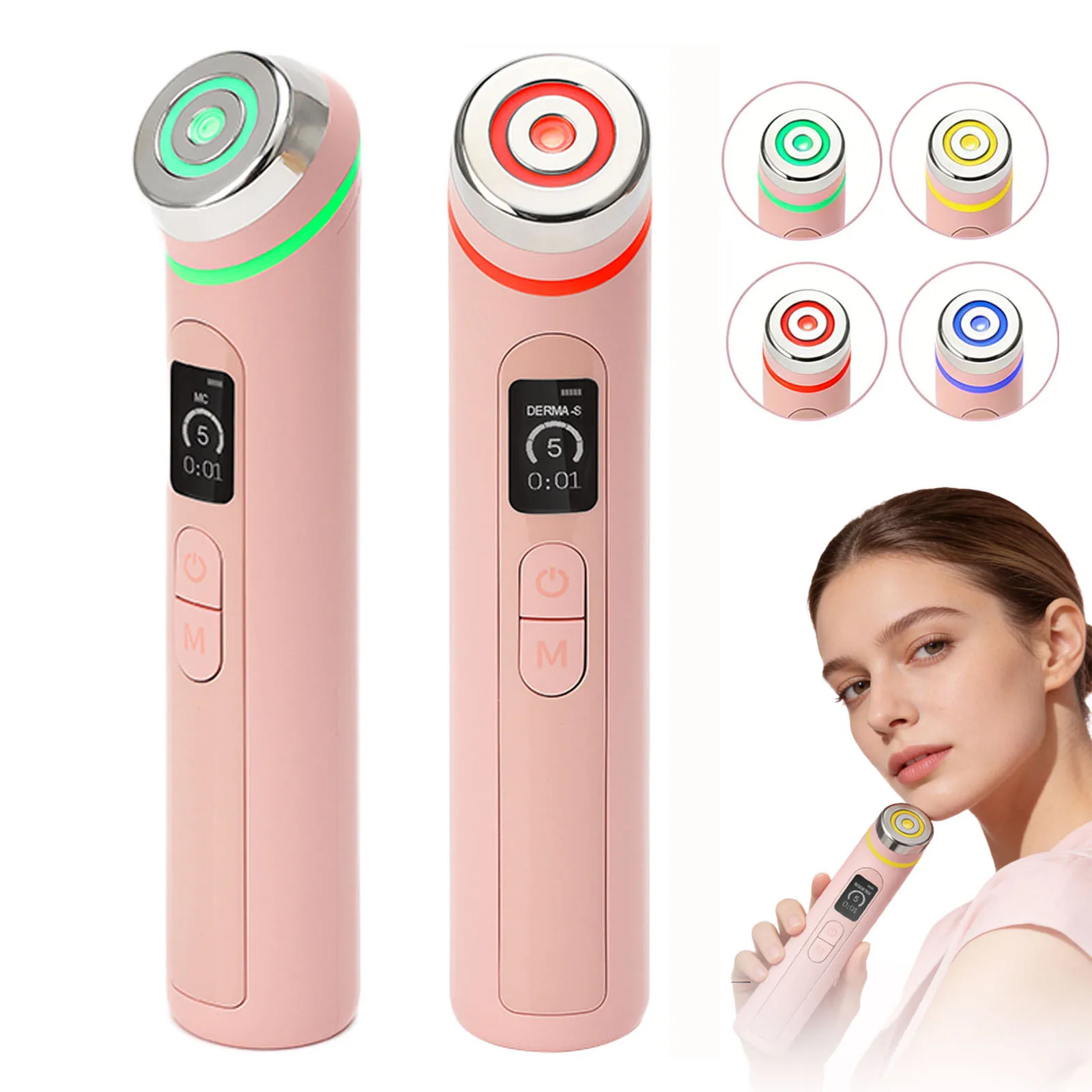 4 Colors EMS Microcurrent Facial Massager Age-R Booster Pro Anti Wrinkle Lift Device Home Use Beauty Tool for Skin Care & Rejuve