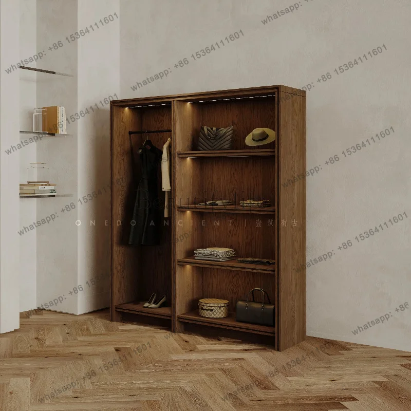 LJY French Solid Wood Cosmetic Display Cabinet Modern High-end Skin Care Products Display Cabinet Office Furniture أثاث مكتبات F