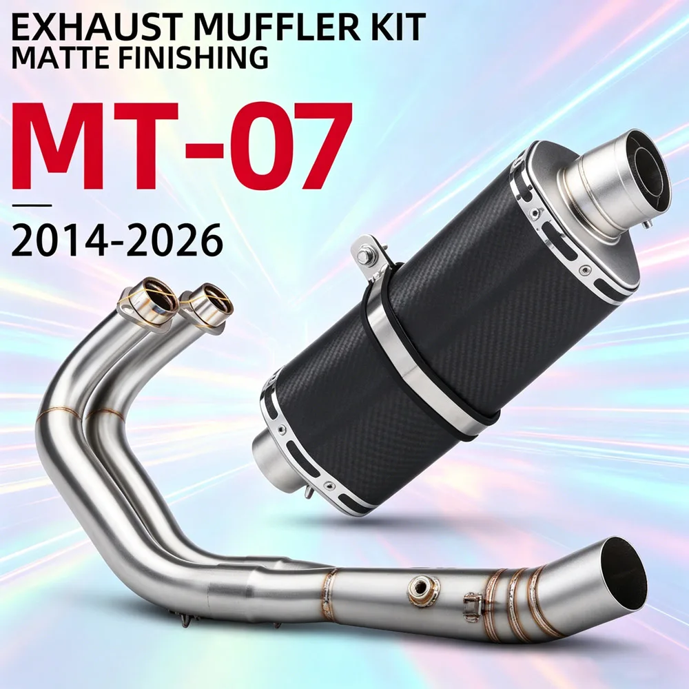 

For Yamaha R7 MT07 FZ07 XSR700 2014-2026 Motorcycle Exhaust Full System Kit Escape Manifold Headers Pipe Muffler With DB Killer