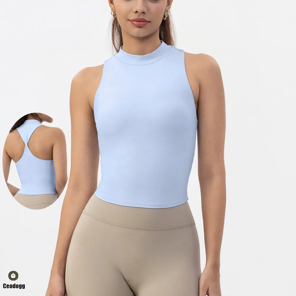 

Pads Running Sports Bra Women High Support Open Back Yoga Breathable Fit Fitness Pilates Tank Top Activewear Vest XP49