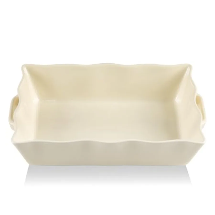 

Casserole Dishes for Oven, Ceramic 9x13 Baking Dish, Wave Edge Bakeware with Handles, Large Rectangular Lasagna Pan Deep for Ro
