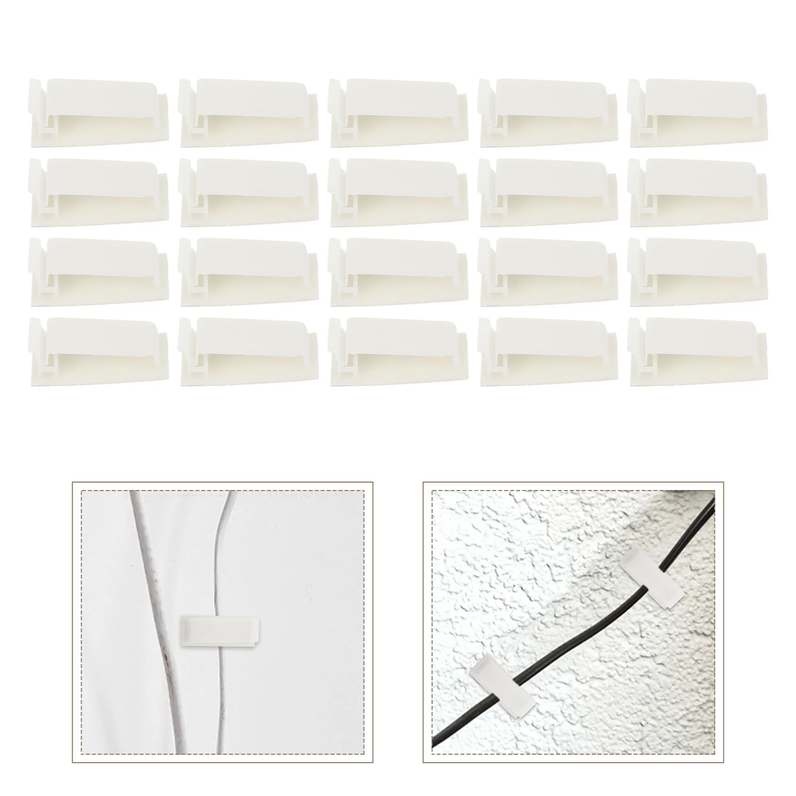 

20Pcs Cable Organizer Clips Cord Keepers for Wires Data Headsets Stylish Modern Design Easy to Use Cord Keeper
