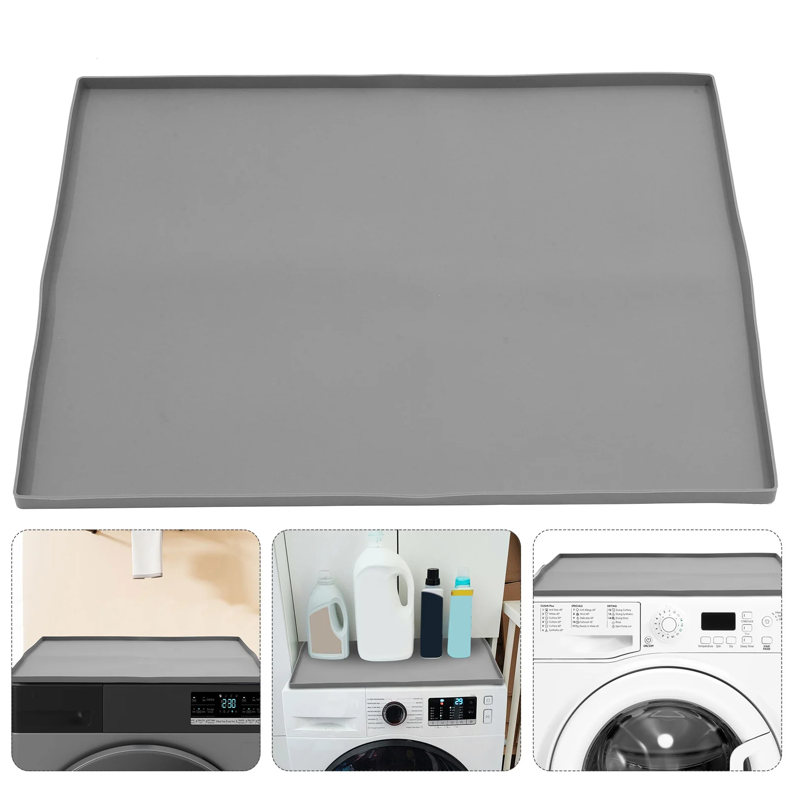 

Washing Machine Top Protector Silicone Washer Dryer Top Pad Non-Slip Durable Cover Mat Home Laundry Room Use Dryer Mat