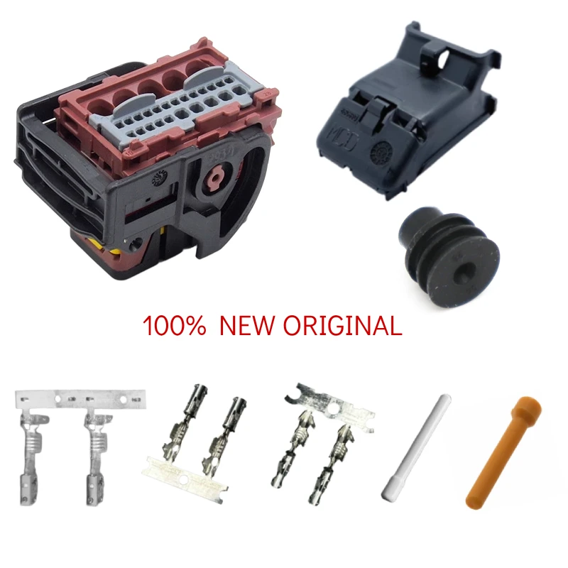 643181011 Kit,Power CMC Female Housing,28P,Left Wire Output,Waterproof Seal,PCB Header Connector,Protective Cover,643201301