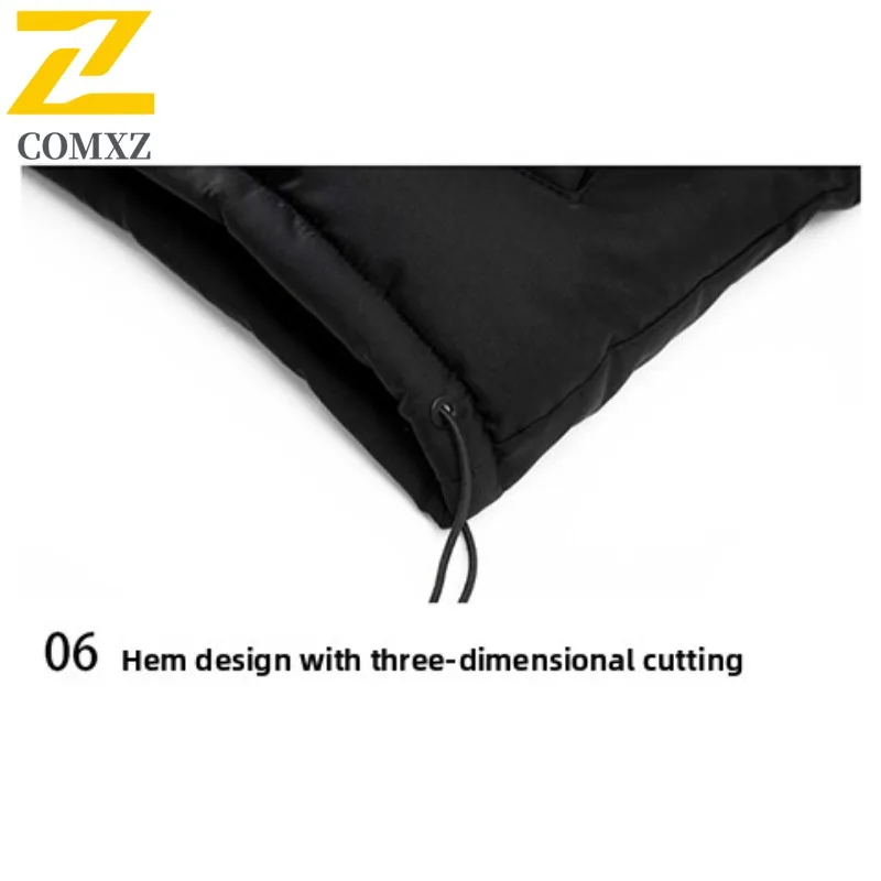 COMXZ 2025 New Padded Jacket M 8XL Plus Size Autumn Winter Hooded Warm Cold Proof Polar Fleece Padded Jacket Boys Winter Coat