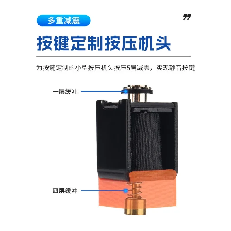 Mute Mechanical Keyboard Clicker - Magic Hand Fishing Adventure Anti-Drop Island Pure Physical Tapping Design for Silent Typing