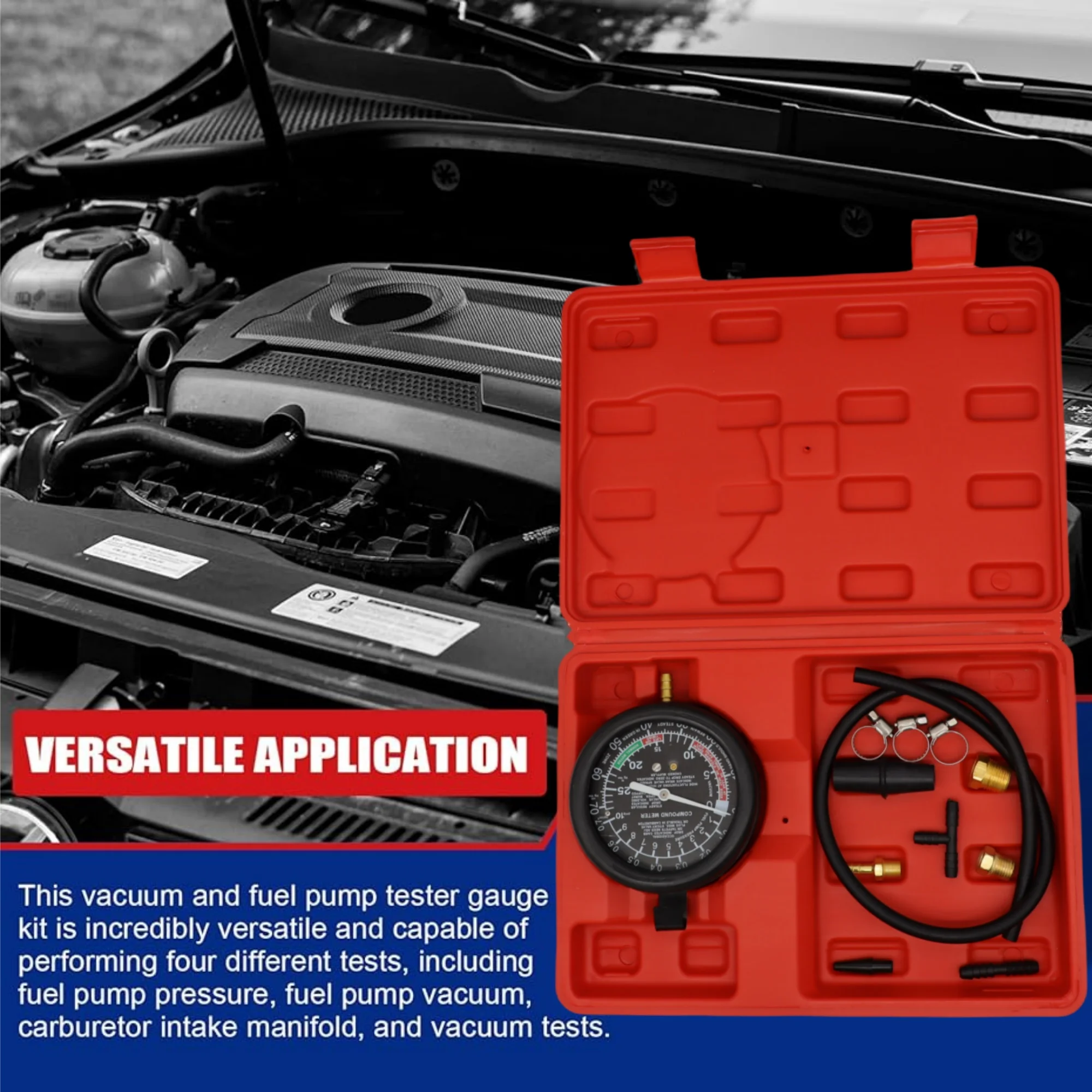 Fuel Pump Tester and Automotiv - Fuel Pump Pressure Vacuum Tester Gauge review and price