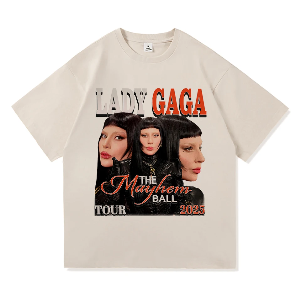 レディー・ガガメイヘムボールツアー 2025 Tシャツファッション男性