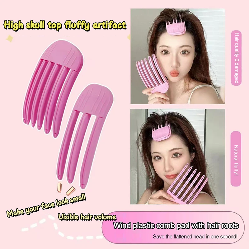 New Hair Care Roots Natural Fluffy Hair Clip No Heat Plastic Hair Curler Twist Styling Diy Tools 3/ 6 Teeth Comb Fluffiness Tool