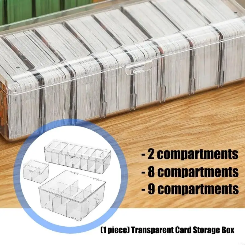   Space Saving Stacking Storage Solution Card Organizers Collectible Game Card Case With Removable Dividers