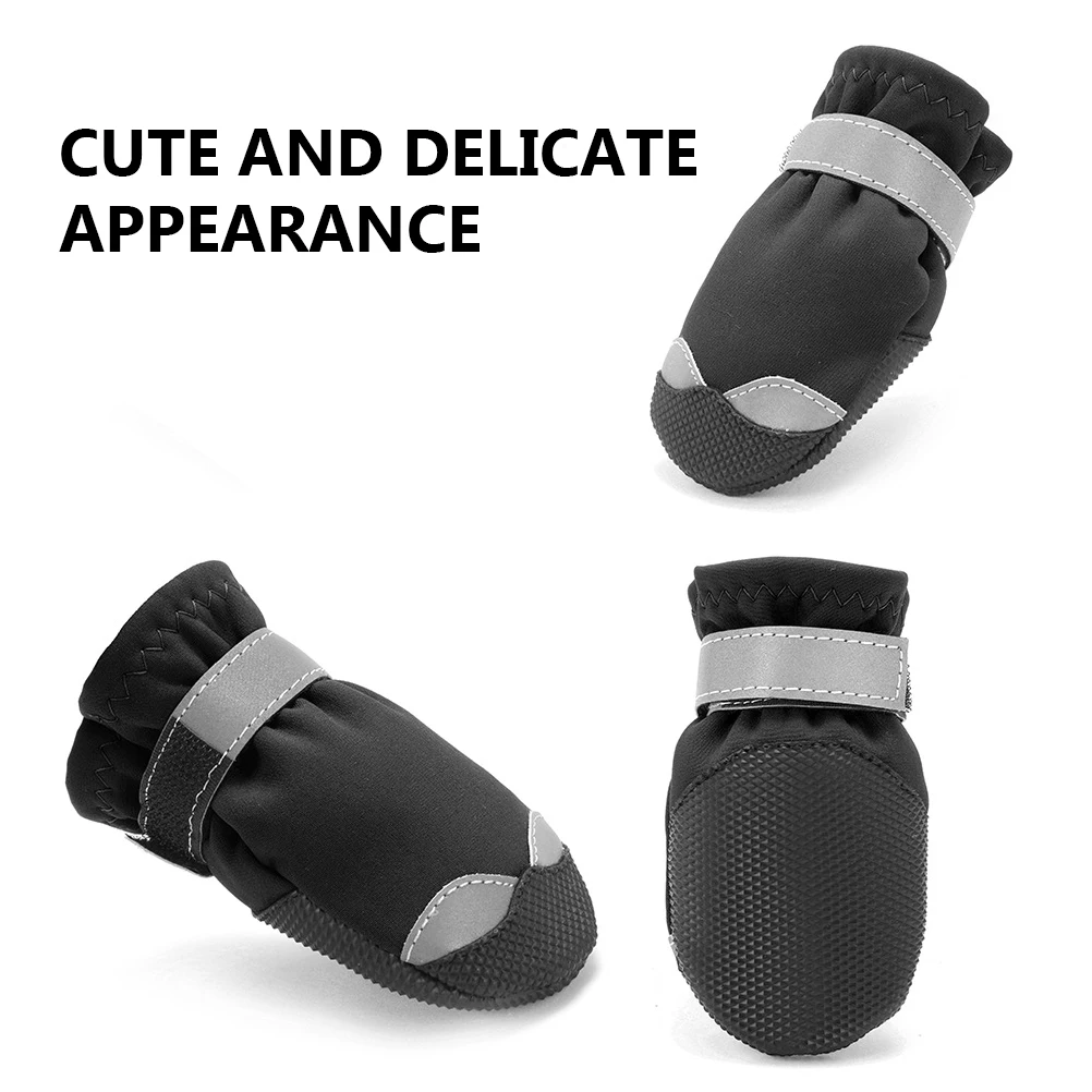 

Dog Paw Booties Waterproof and Non-slip Snow Boots down Pet Shoes for Dogs Nylon
