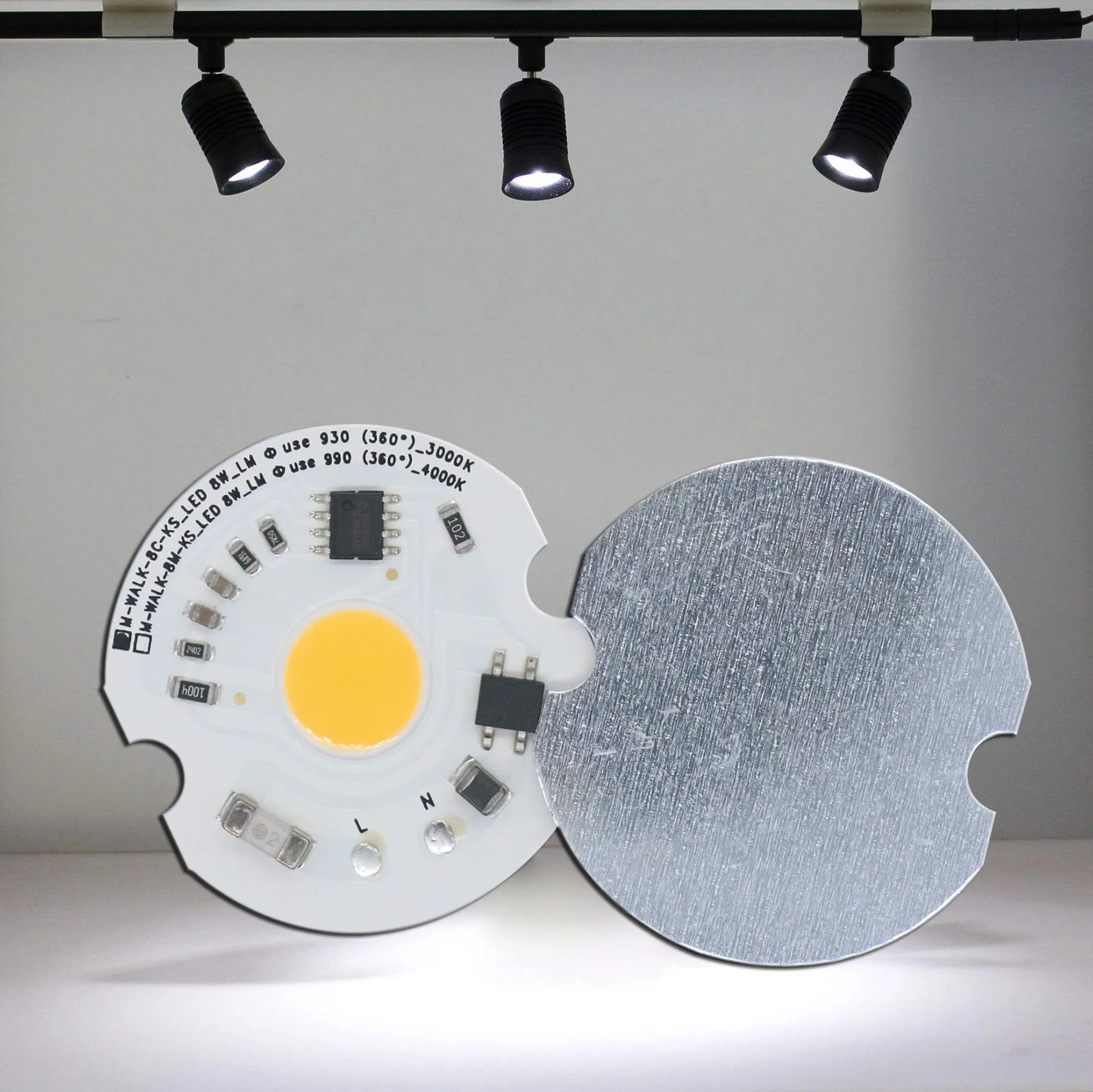 220V Led cob chip 8W no need driver Ra70 For lightting lamp bulb 38mm downlights Spotlights Track lights warmwhite naturalwhite