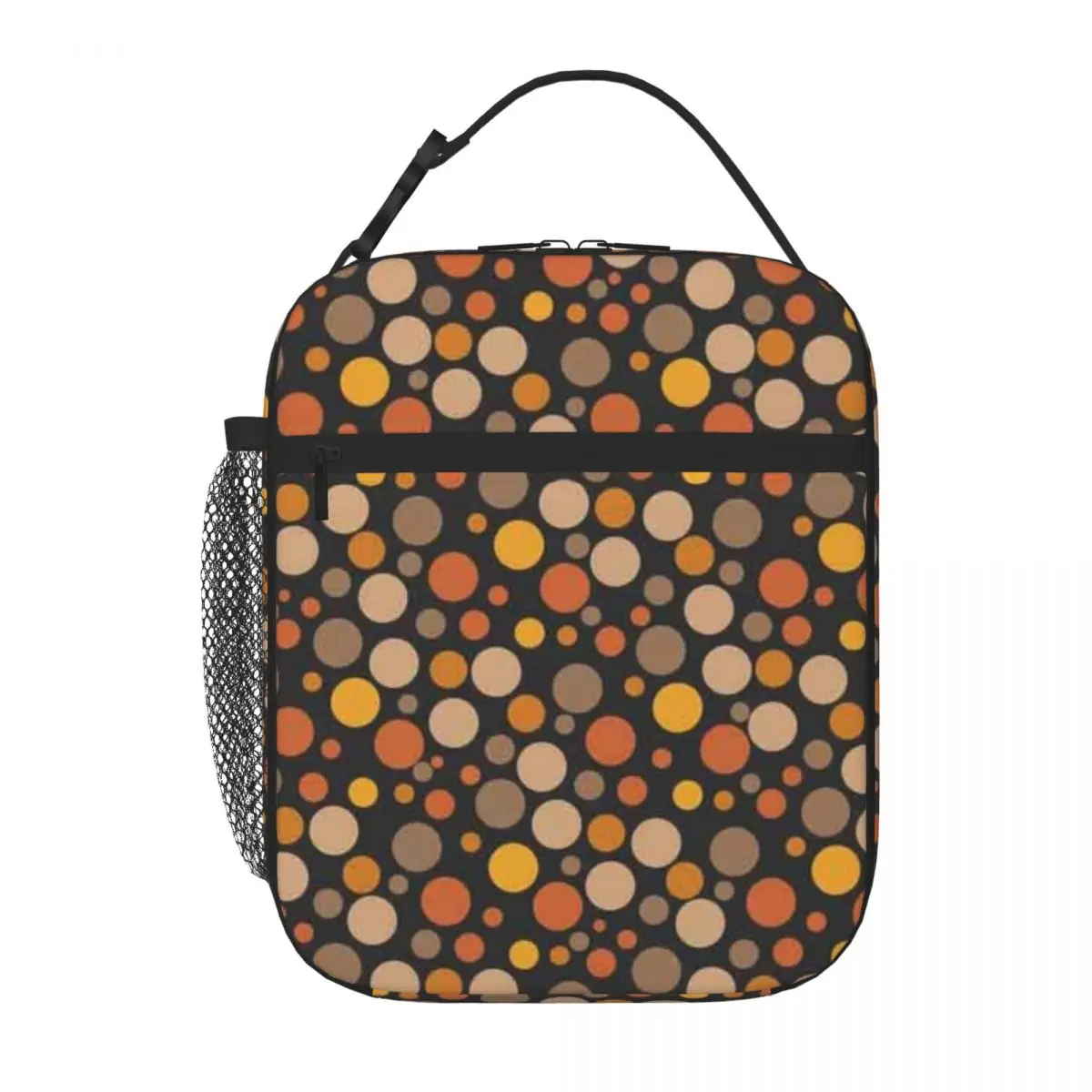 Bestselling Simple And Modern Orange And Rust Polka Dot Pattern Texture Simple Snack Bag Hospital Visiting Adult Lunch Bag