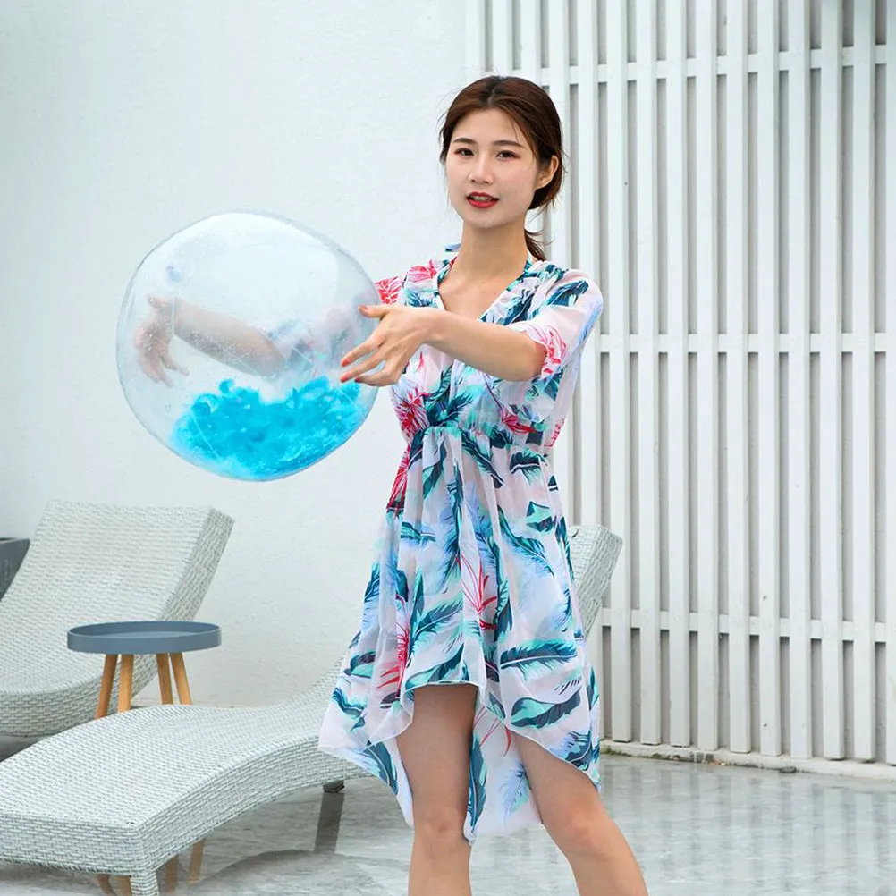 

Надувной пляжный мяч 40 см для детей: яркий, для развития навыков ловли и бросания, для дня рождения, для игр на улице