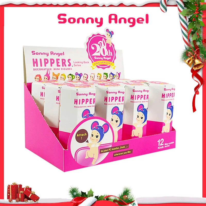 12Pcs/Box Sonny Angel Blind Box 20th Anniversary hippers looking back Anime Figures Ornaments Dolls Fans Children Birthday Gifts