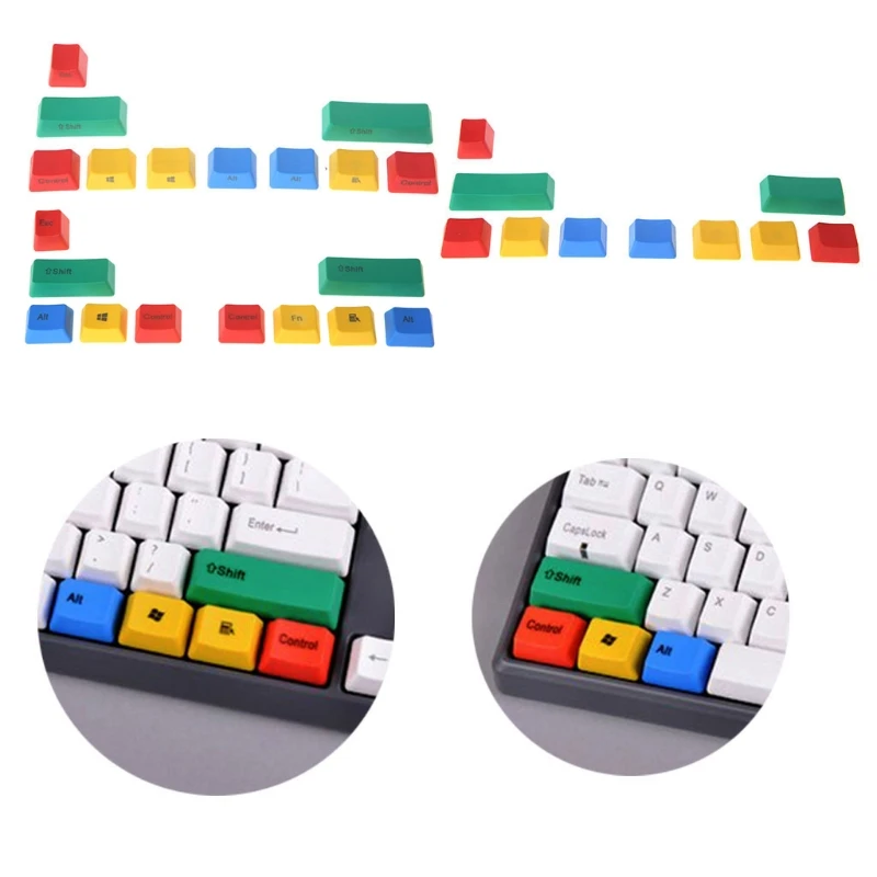 Teclas PBT RGBY com combinação cores Dye-Sub adequadas para a maioria teclados