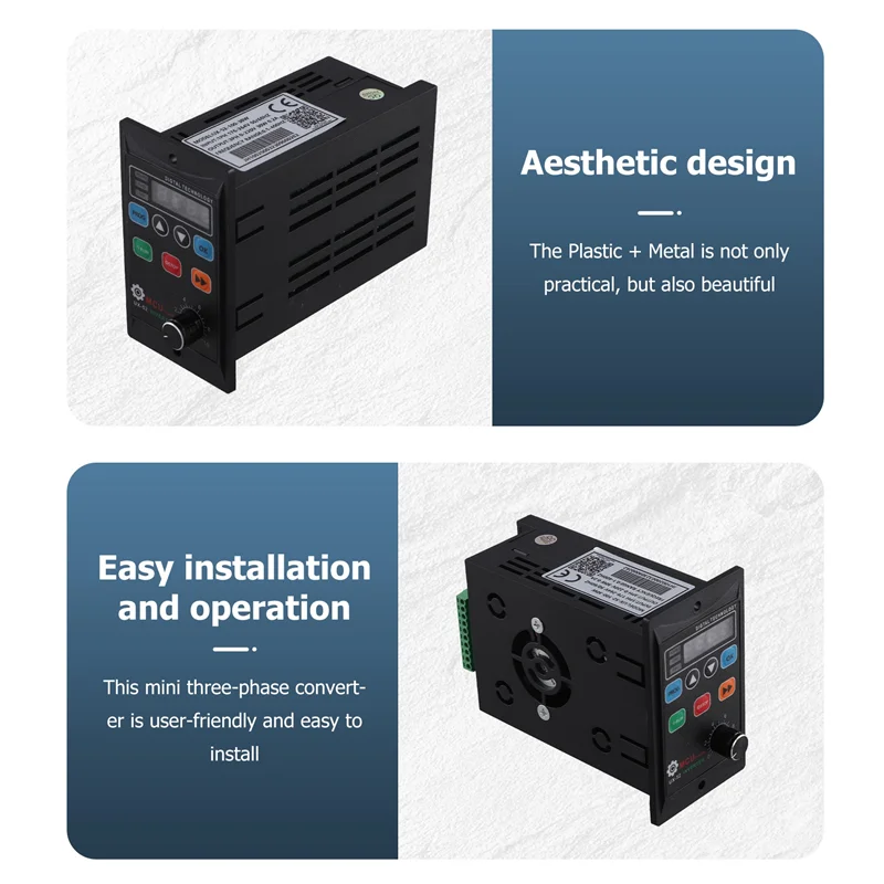 ABMR-UX-52-100-30W محرك تردد 220 فولت مدخل أحادي الطور مخرج ثلاثي الطور محول صغير ثلاثي الطور