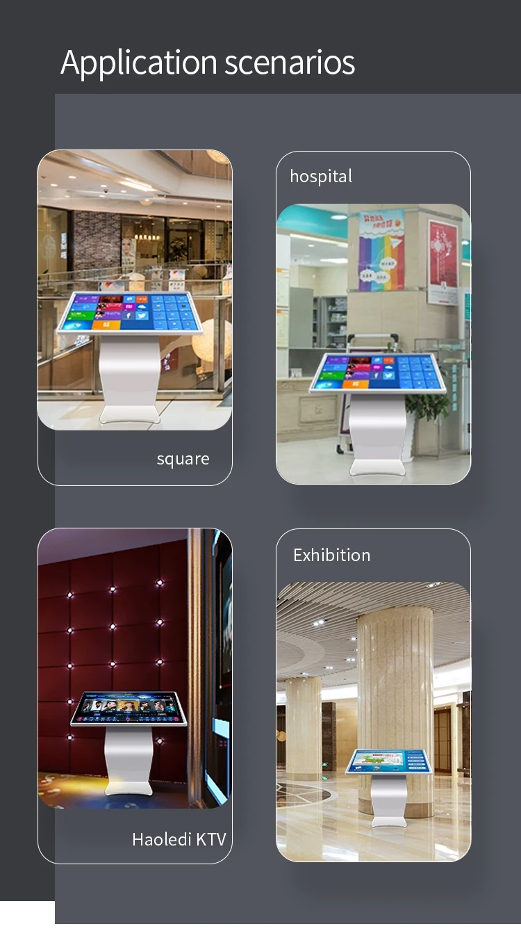 Chiosco touch screen digitale per segnaletica con display LCD interattivo per biblioteca informativa da 22 pollici per interazioni cliente